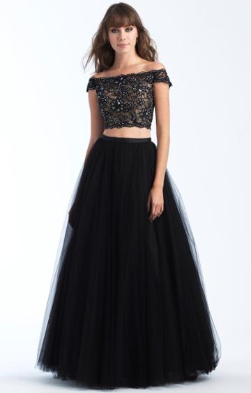 Madison James - 18-719 Jeweled Lace Bodice Two-piece Ballgown