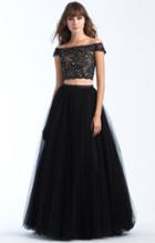 Madison James - 18-719 Jeweled Lace Bodice Two-piece Ballgown