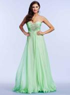 Mac Duggal Couture - 78437m Ornate Strapless Overlay Gown In Key Lime