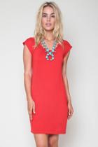 Goddis - Tarah Knit Dress In Red