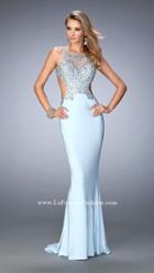 Gigi - 22642 Embellished Illusion Jewel Sheath Dress