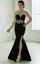 Tiffany Designs - 46039 Bejeweled Choker Illusion Evening Gown