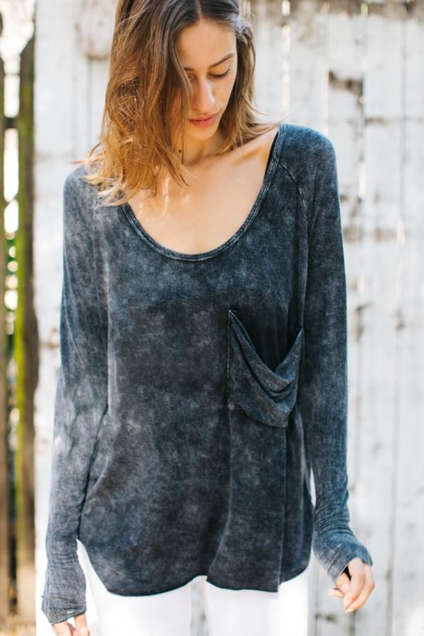 Joah Brown - After Party Pocket Tee In Wash Graphite