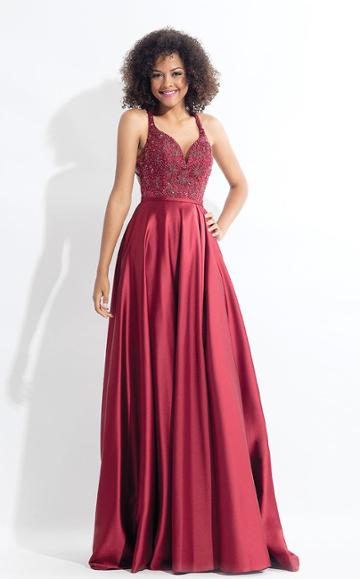 Rachel Allan - 6180 Beaded Sweetheart Satin Gown