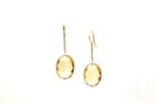 Tresor Collection - 18k Yellow Gold Earring With Citrine Oval