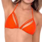 Luli Fama - L477229 Strings & Braid Triangle Top In Caliente