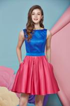 Angela And Alison - 62003 Heart Cutout Sleeveless A-line Dress
