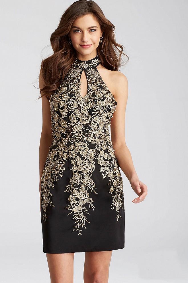 Jovani - Jvn54515 High Halter Neck Sheath Dress