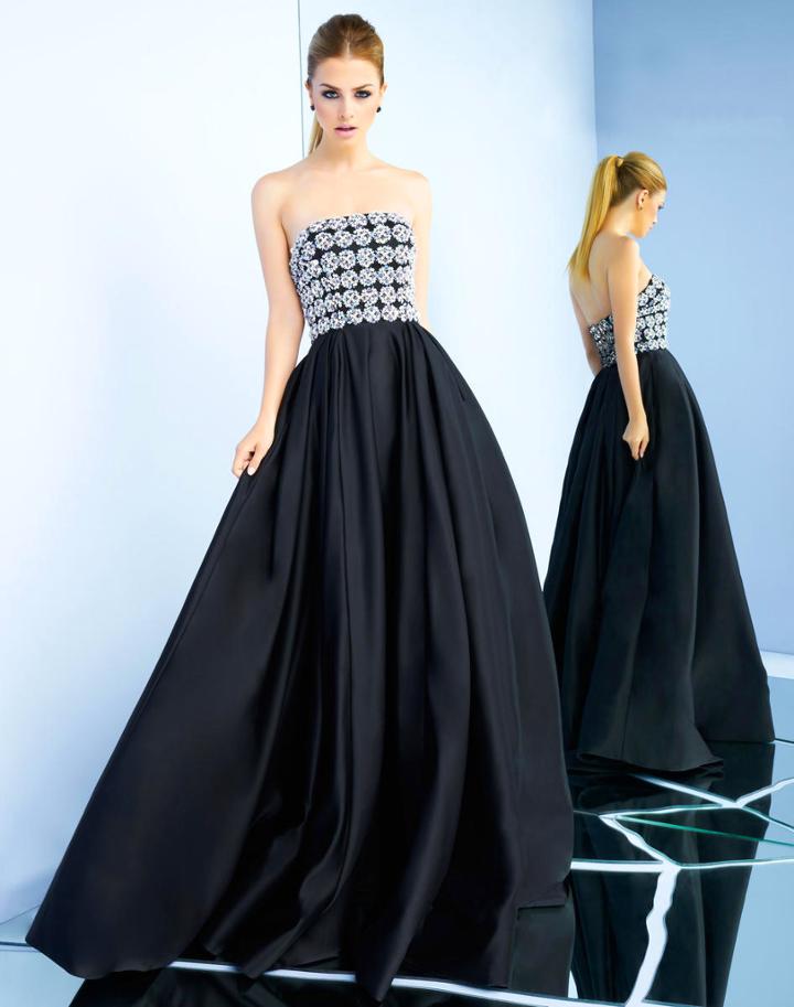 Ieena For Mac Duggal - 25668 Beaded Straight Satin Ballgown