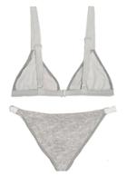 Leah Shlaer Swimwear - New! The Vida Bikini Top In French Terry Grey