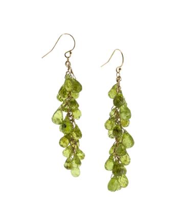Lori Kaplan Jewelry - Faceted Peridot Waterfall Earrings