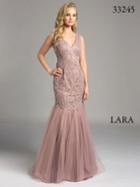 Lara Dresses - Enthralling Jewelled Mermaid Gown With Tulle Skirt 33245