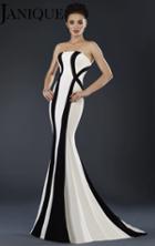 Janique - C1464 Dress In White And Black