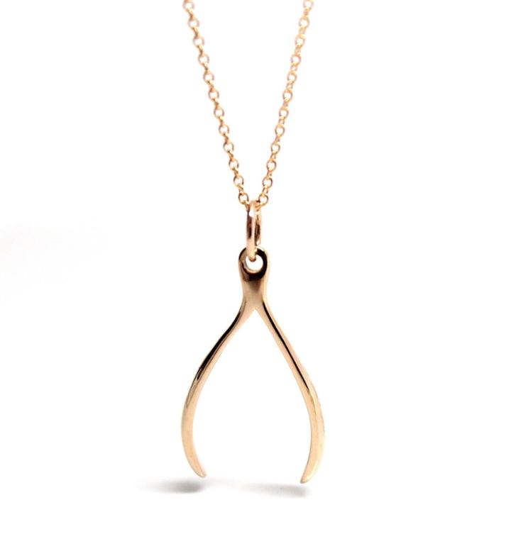 Rachael Ryen - Long Chain Wishbone Charm Necklace