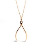 Rachael Ryen - Long Chain Wishbone Charm Necklace