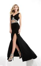 Jasz Couture - Embellished Cutout Evening Gown 6106