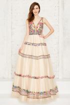 Angela And Alison - 971134 Beaded Sleeveless Plunging A-line Gown