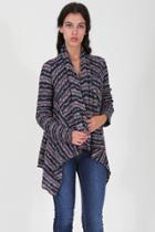 Goddis - Sara Jane Textured Knit Sweater In Blueberry Hill