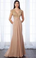 Cameron Blake - 217648 Laced Deep V-neck Sheath Dress