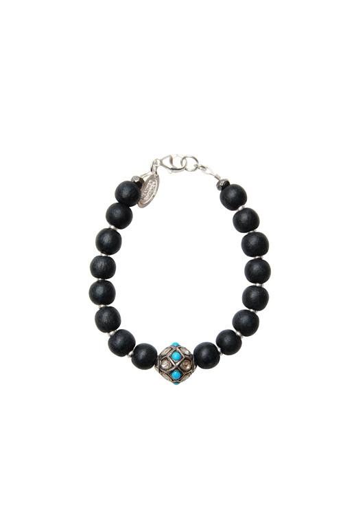 Heather Gardner - Rough Cut Diamonds Turquoise Bracelet
