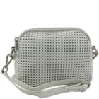 Joelle Hawkens By Treesje - Highland Mini Double Zip Crossbody Perforated Cow Leather / Pale Gray
