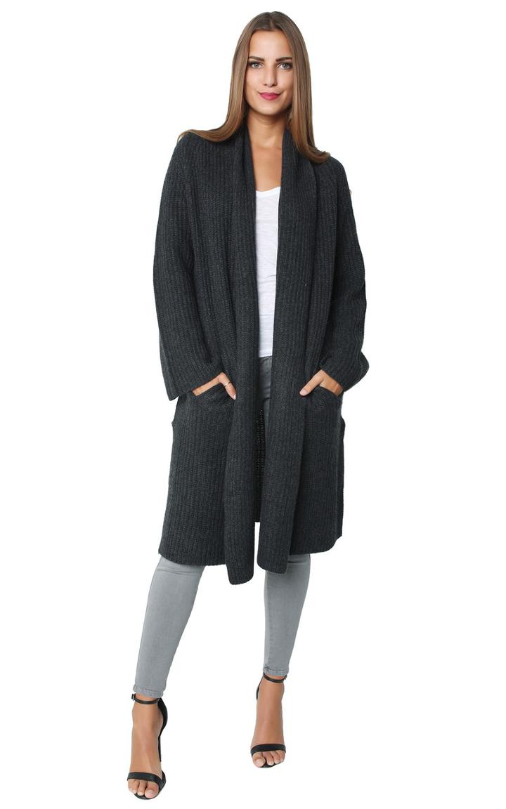 360 Cashmere - Destini Cardigan Charcoal