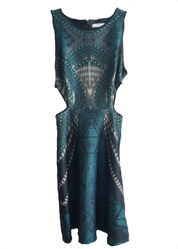 Johanne Beck - Claudette A Line Dress Teal Pearl 1s
