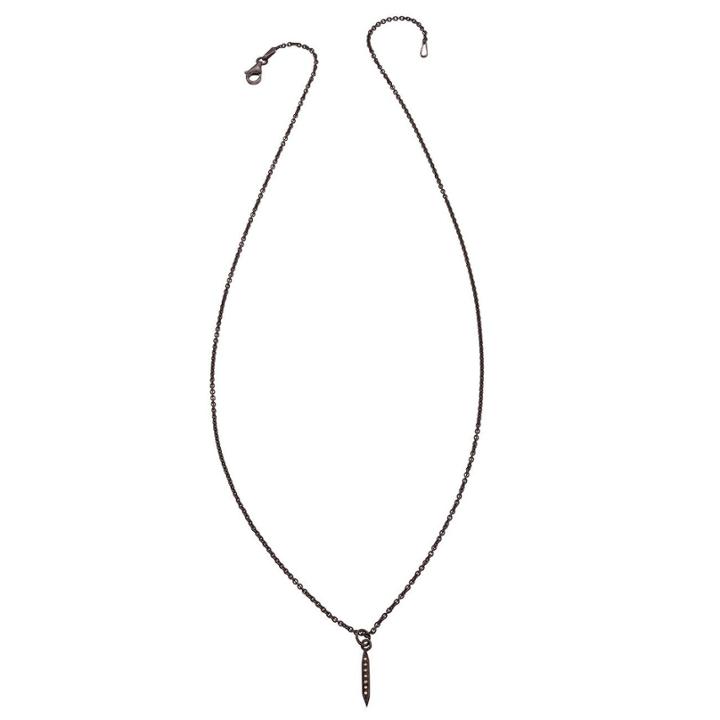 Heather Hawkins - Oxidized Diamond Spike Necklace - Small