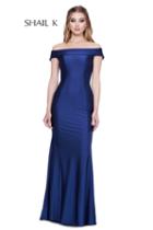 Shail K - 33944 Off-shoulder Spandex Trumpet Dress