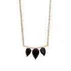 Rachael Ryen - Gemstone Wings Necklace In Black Onyx