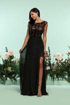 Zoey Grey - 31189 Sequined Illusion Bateau Chiffon Dress