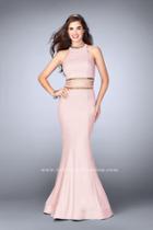 Two Piece Halterneck Crop Top And Mermaid Skirt Prom Dress 23932