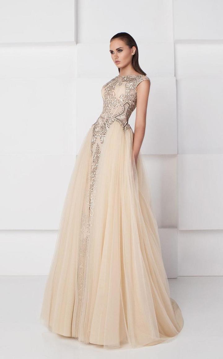 Saiid Kobeisy - Lace Cap Sleeves Ballgown 2783
