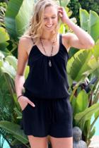 Eagle Romper In Black