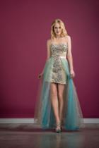 Cinderella Divine - Strapless Beaded Evening Dress With Overskirt
