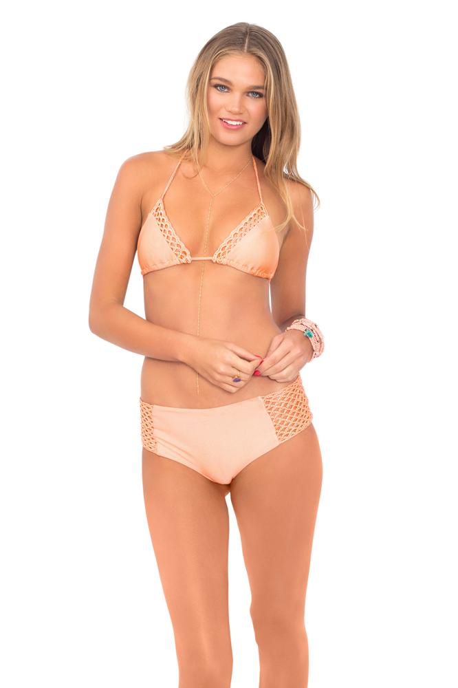 Luli Fama - Let's Be Mermaids Crochet Loops Triangle In Sea Shell (l466215)