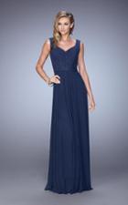 La Femme - 21624 Jewel Adorned A-line Evening Gown