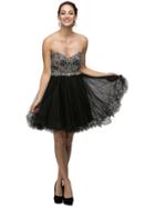 Dancing Queen - Dainty Embellished Corset A-line Short Dress 9536
