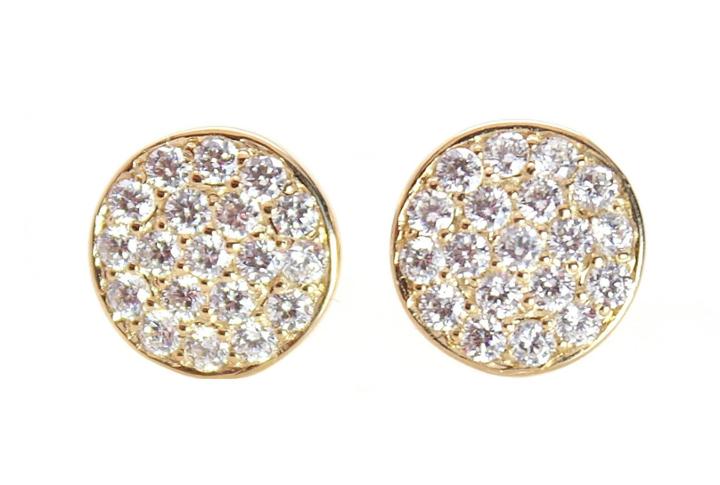 Rachael Ryen - Round Glitter Stud Earrings