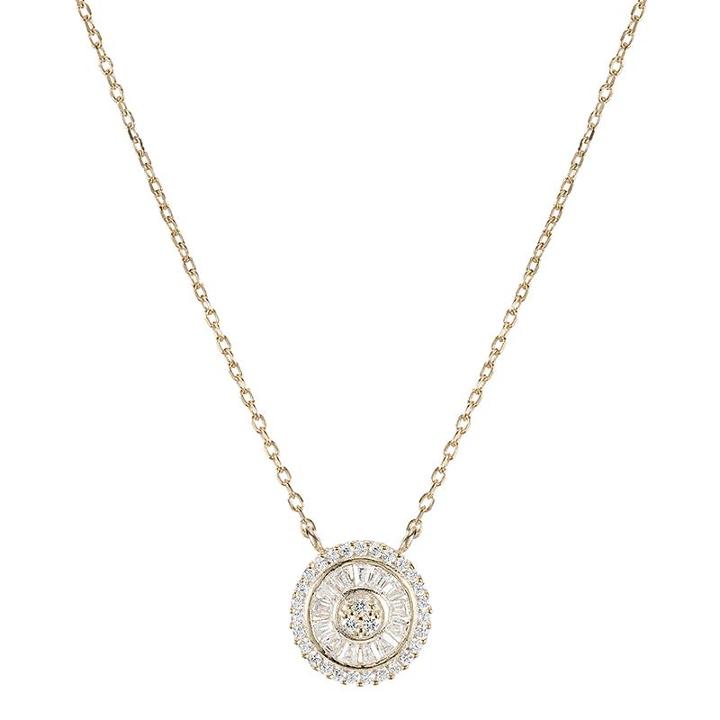 Ashley Schenkein Jewelry - Baguette Cz Round Necklace
