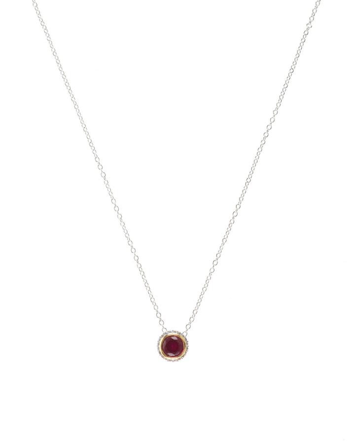 Cz By Kenneth Jay Lane - Birthstone Pendant July