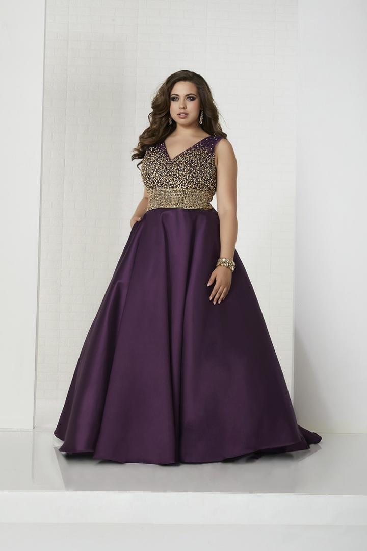 Tiffany Homecoming - 16322 Laced-up Open Back Mikado A-line Gown