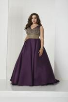 Tiffany Homecoming - 16322 Laced-up Open Back Mikado A-line Gown