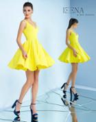 Ieena For Mac Duggal - 48478i Classic V-neck Flutter Dress
