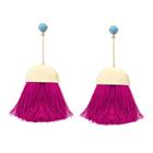 Margaret Elizabeth - Madison Tassel Earrings Turquoise Howlite & Fuchsia