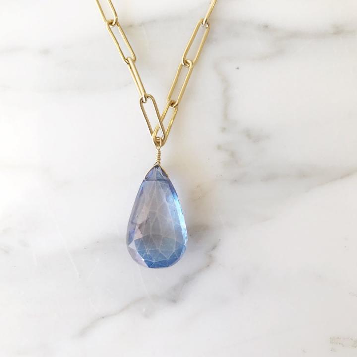 Margaret Elizabeth - Mystic Quartz Teardrop Pendant