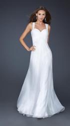 La Femme - Statuesque Ruched Sweetheart Chiffon Empire Gown 17521