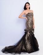 Terani Couture - 1721e4116 Strapless Mermaid Gown With Long Train