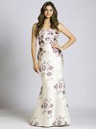 Lara Dresses - 33522 Embroidered Illusion Jewel Sheath Dress