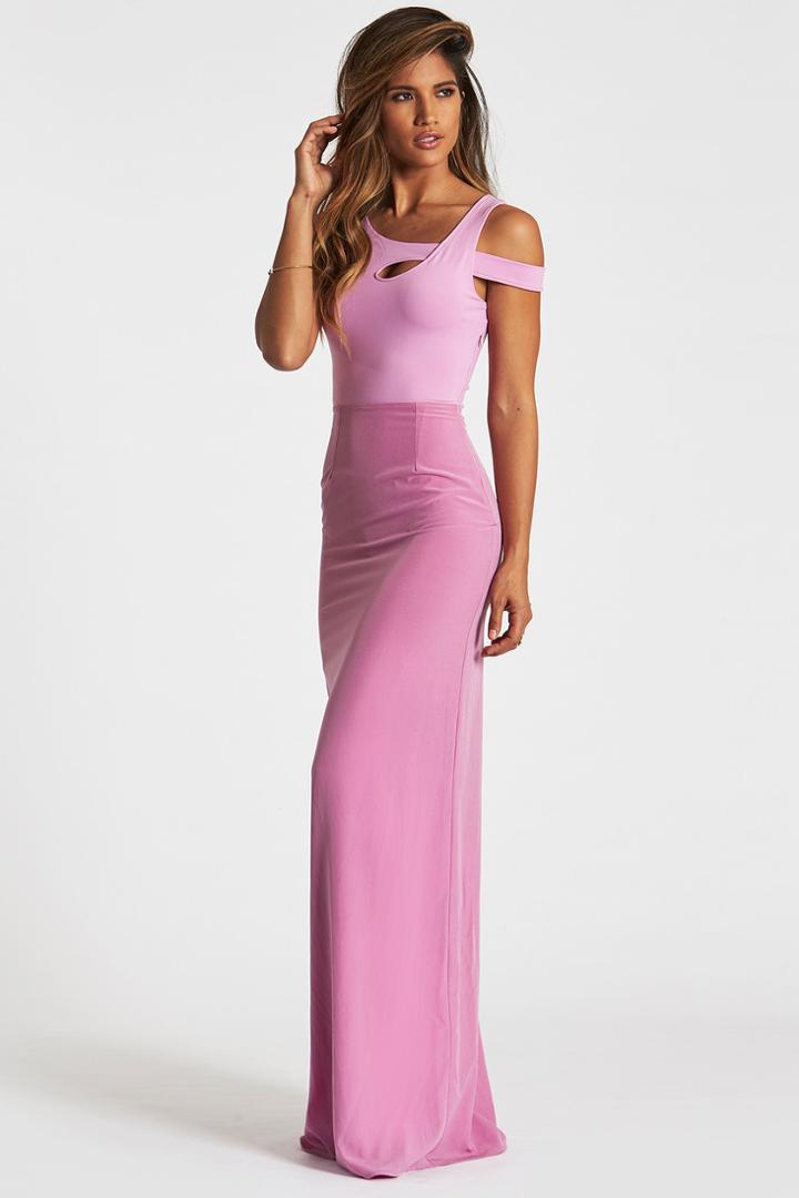 Donna Mizani - Cold Shoulder Maxi Dress